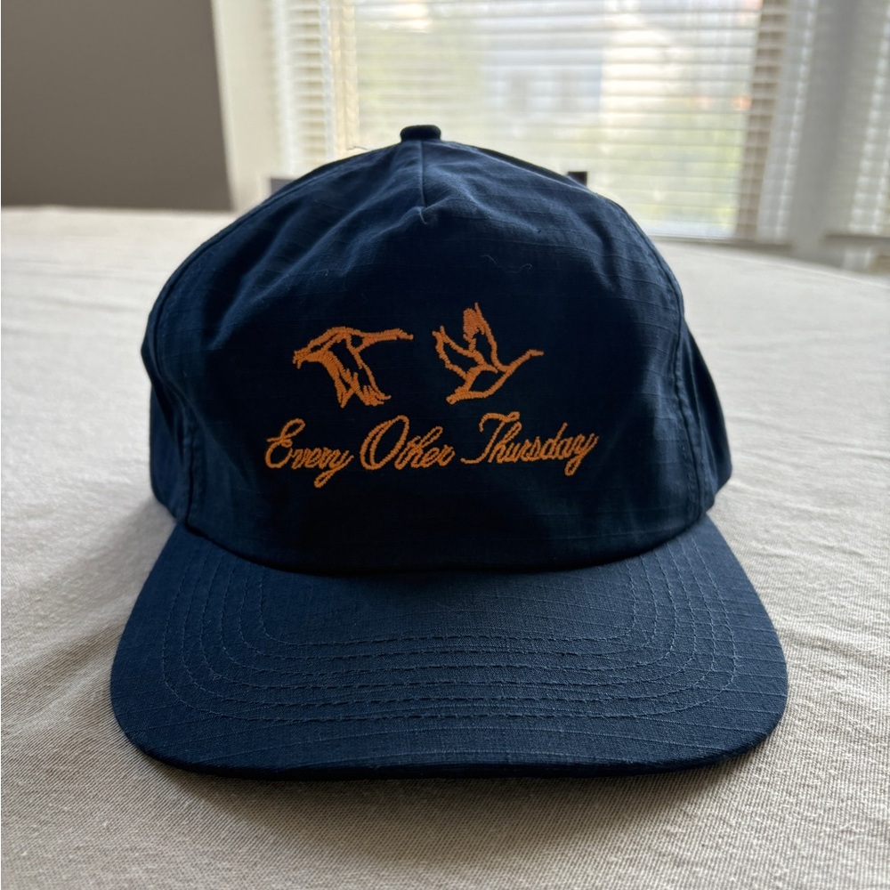 Every Other Thursday Logo Snapback - Navy and Orange